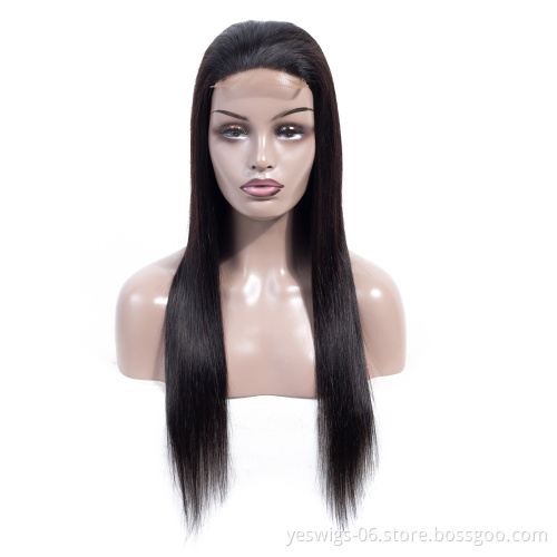 Factory Supplier Wholesale 5X5 Lace Closure Human Hair Wigs Black Straight Wigs Cheap For Black Women Human Hair Wigs In Stock